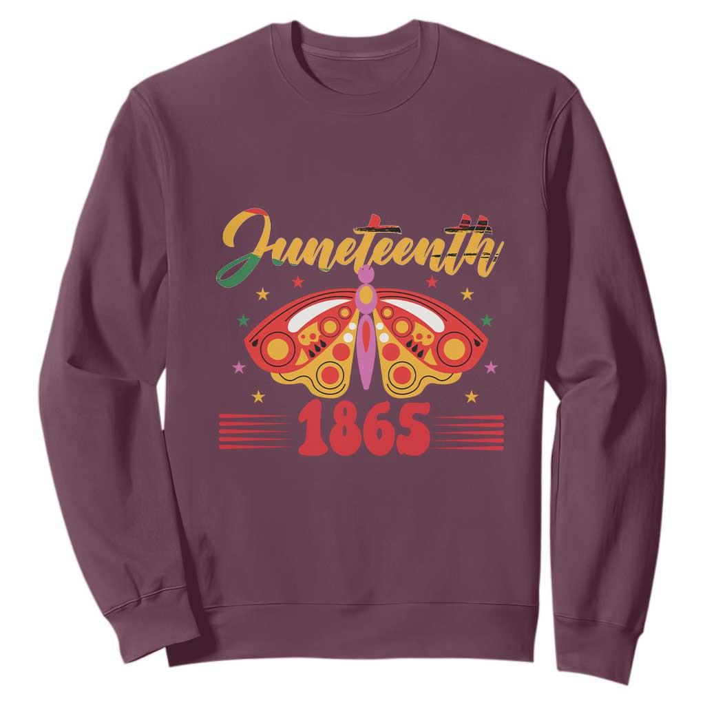 Juneteenth 1865 Butterfly Sweatshirt