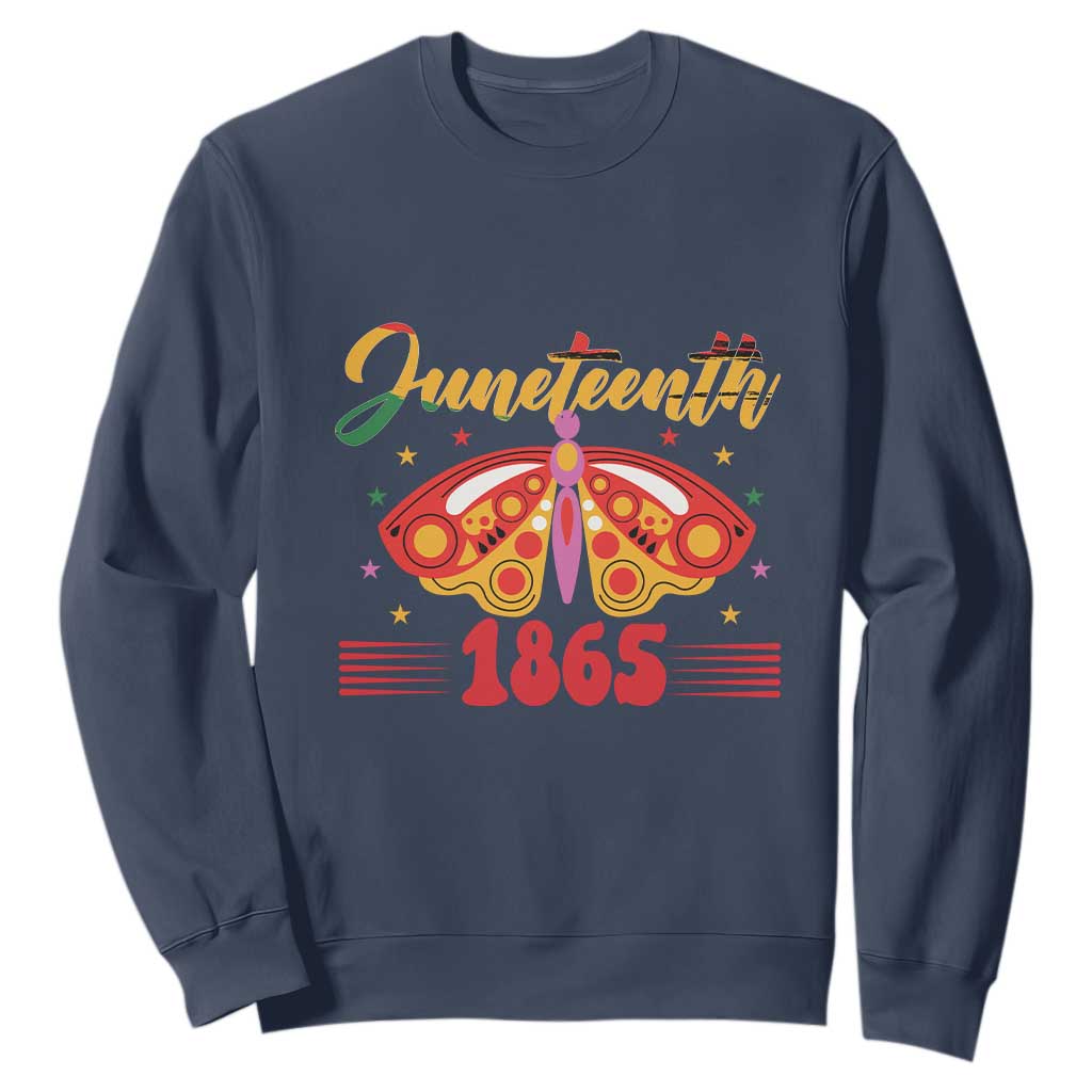 Juneteenth 1865 Butterfly Sweatshirt