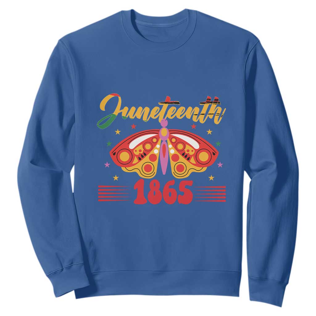 Juneteenth 1865 Butterfly Sweatshirt