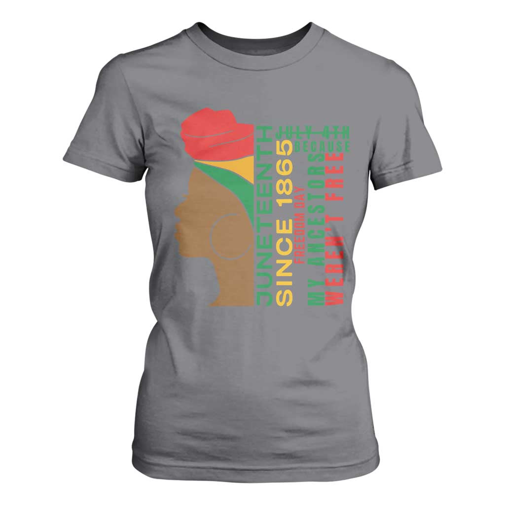 Juneteenth Since 1865 T Shirt For Women My Ancestors Weren't Free
