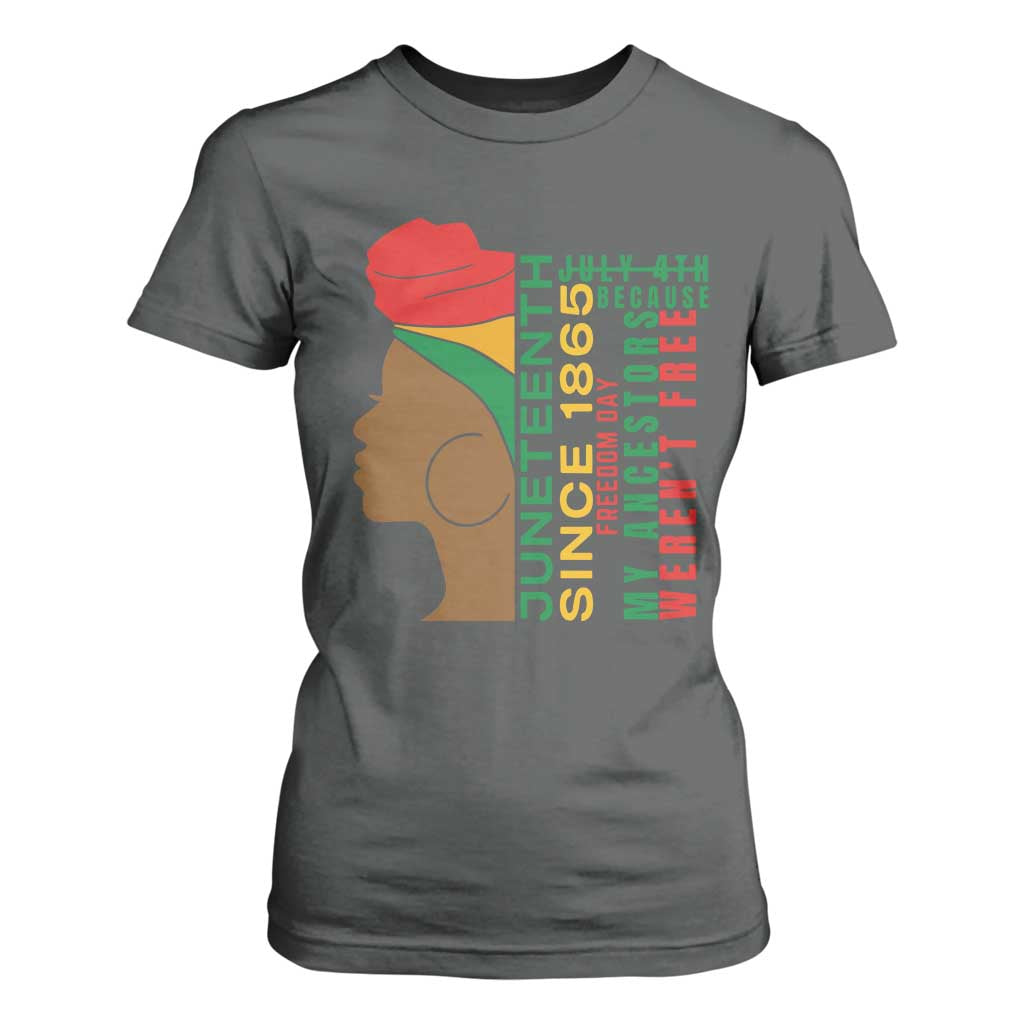 Juneteenth Since 1865 T Shirt For Women My Ancestors Weren't Free