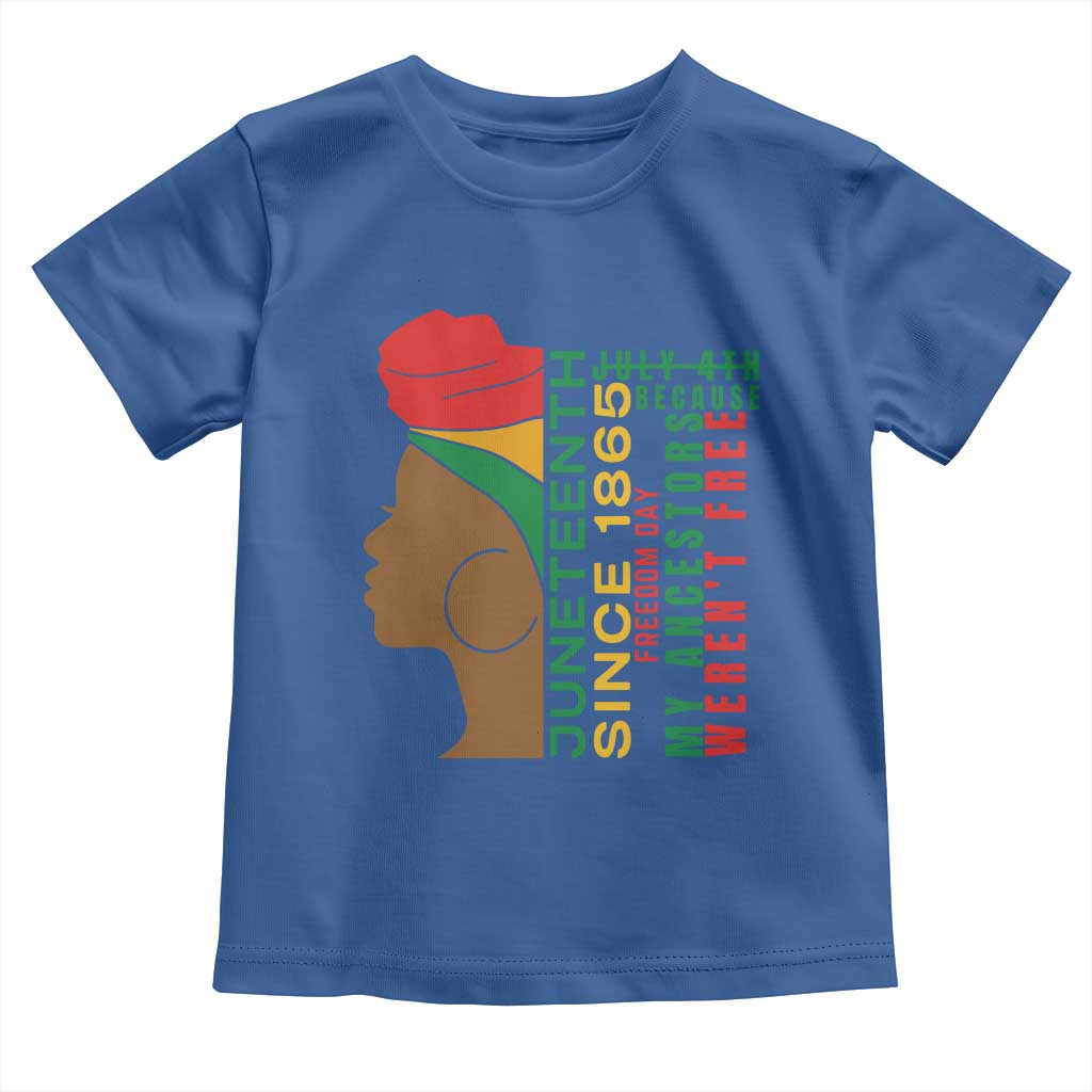 Juneteenth Since 1865 Toddler T Shirt My Ancestors Weren't Free