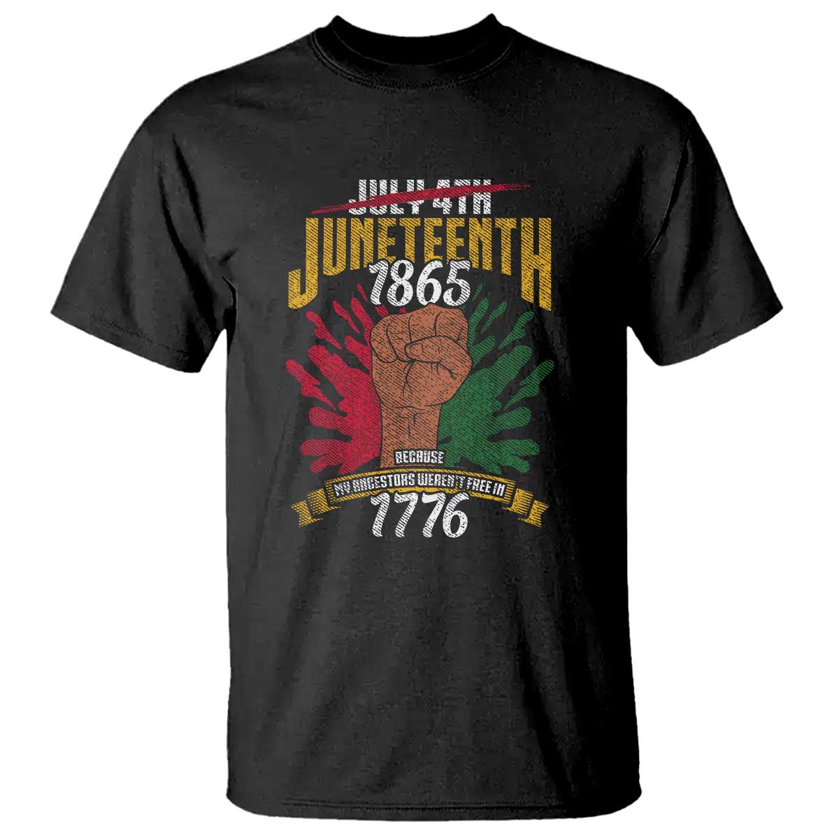 Juneteenth Since 1865 T Shirt My Ancestors Weren't Free In 1776