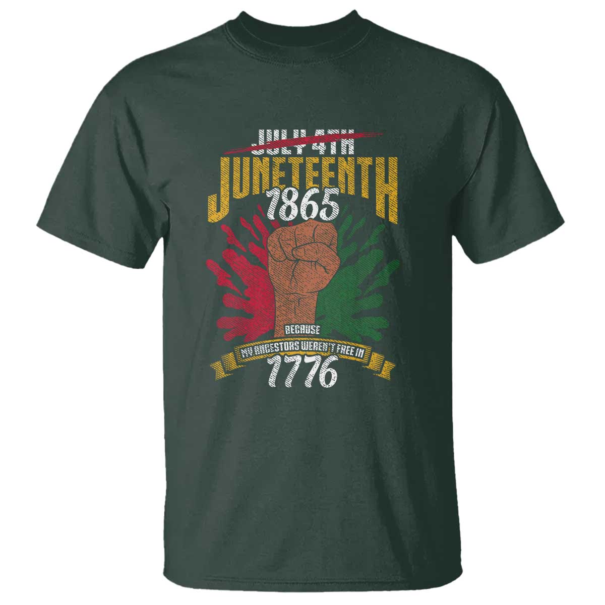 Juneteenth Since 1865 T Shirt My Ancestors Weren't Free In 1776