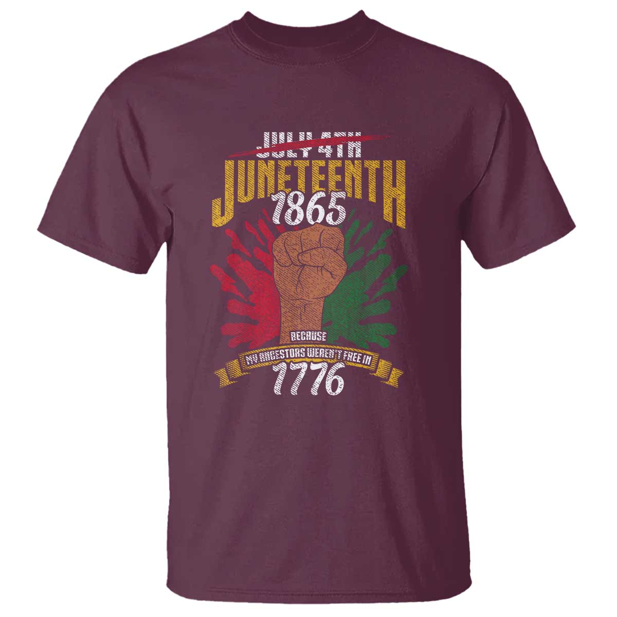 Juneteenth Since 1865 T Shirt My Ancestors Weren't Free In 1776
