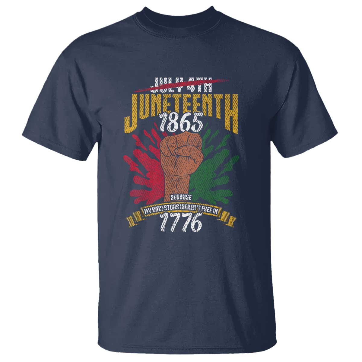 Juneteenth Since 1865 T Shirt My Ancestors Weren't Free In 1776
