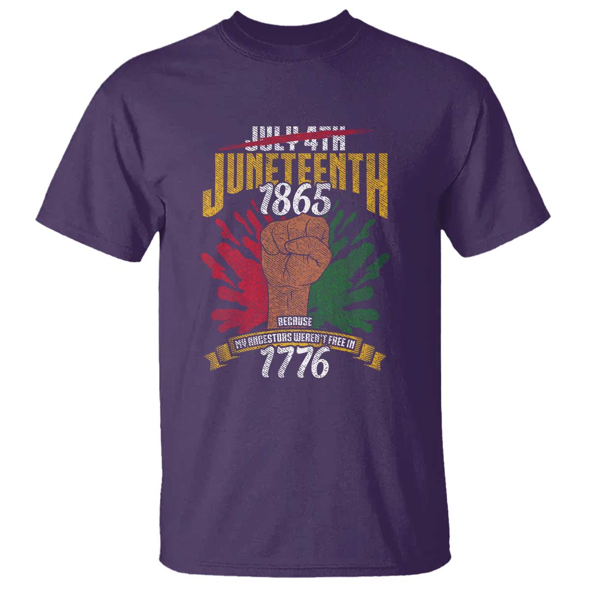 Juneteenth Since 1865 T Shirt My Ancestors Weren't Free In 1776