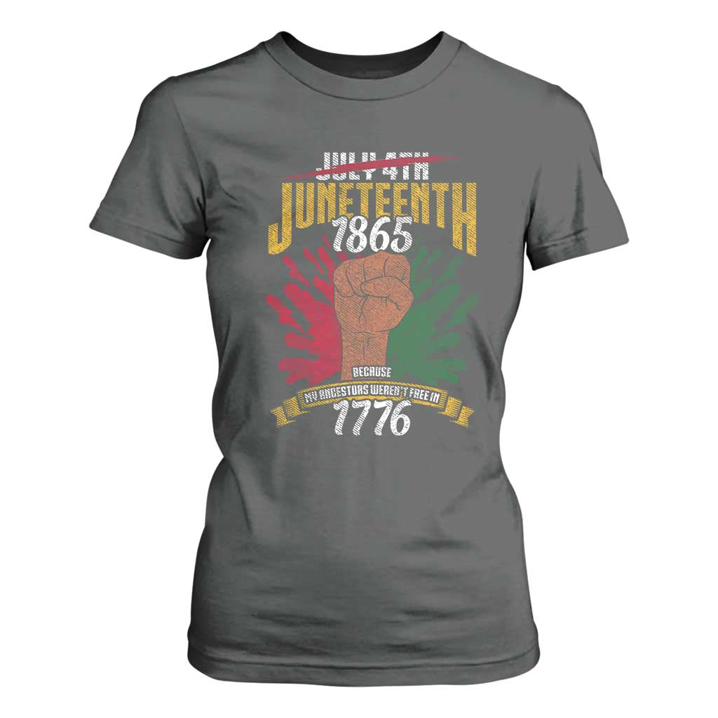 Juneteenth Since 1865 T Shirt For Women My Ancestors Weren't Free In 1776