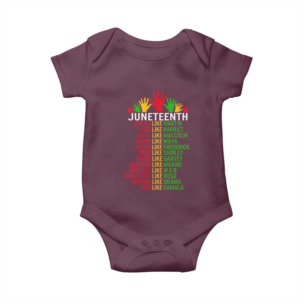 Juneteenth 1865 Baby Onesie Dream Like Leaders