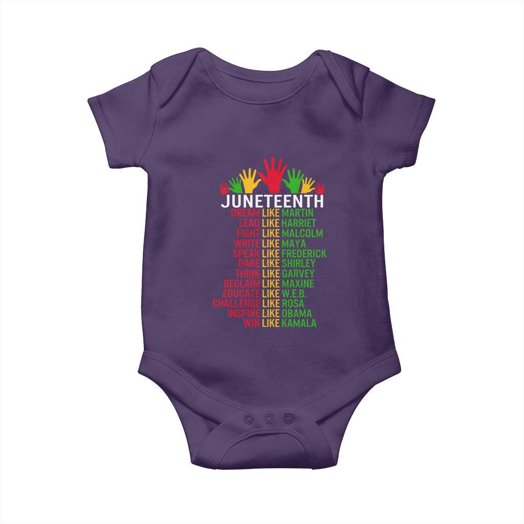 Juneteenth 1865 Baby Onesie Dream Like Leaders