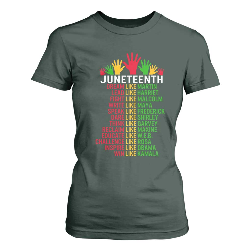 Juneteenth 1865 T Shirt For Women Dream Like Leaders