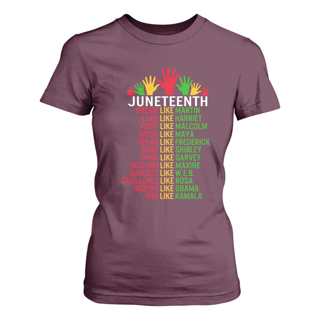 Juneteenth 1865 T Shirt For Women Dream Like Leaders