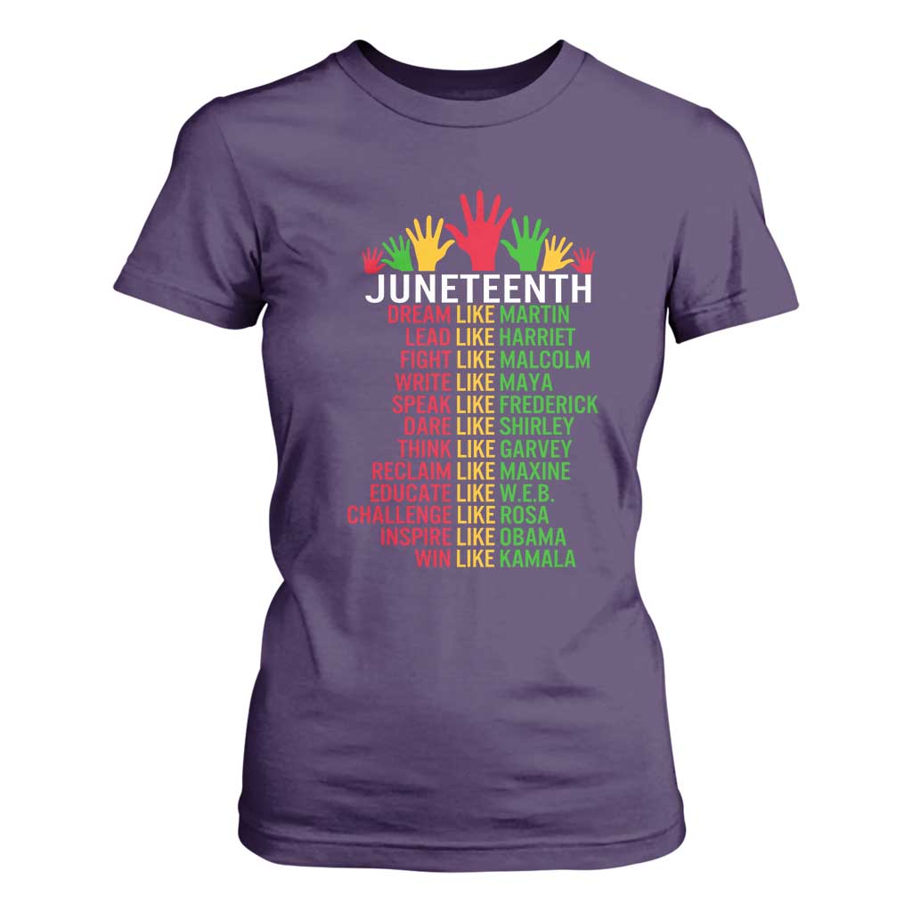 Juneteenth 1865 T Shirt For Women Dream Like Leaders