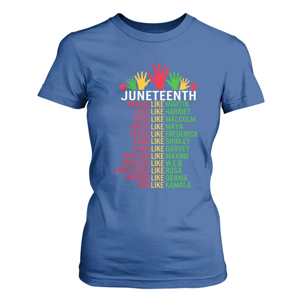 Juneteenth 1865 T Shirt For Women Dream Like Leaders