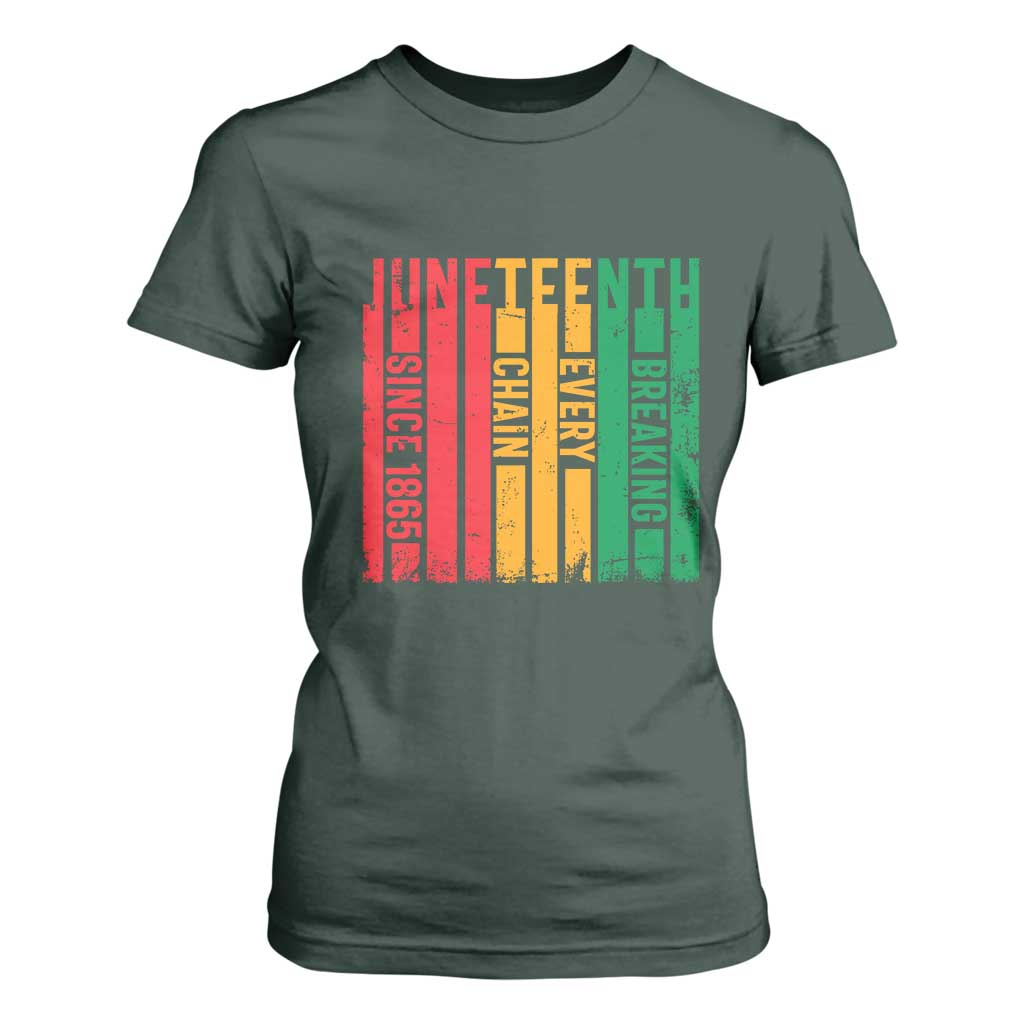 Juneteenth Since 1865 T Shirt For Women Breaking Every Chain