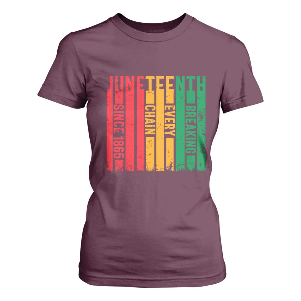 Juneteenth Since 1865 T Shirt For Women Breaking Every Chain