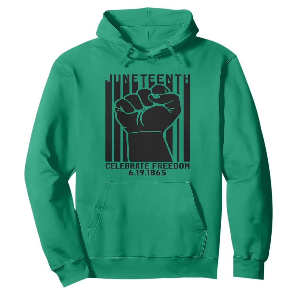 Juneteenth 1865 Independence Hoodie Celebrate Freedom Raised Fist