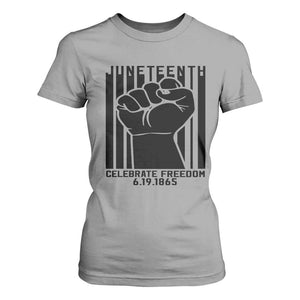Juneteenth 1865 Independence T Shirt For Women Celebrate Freedom Raised Fist