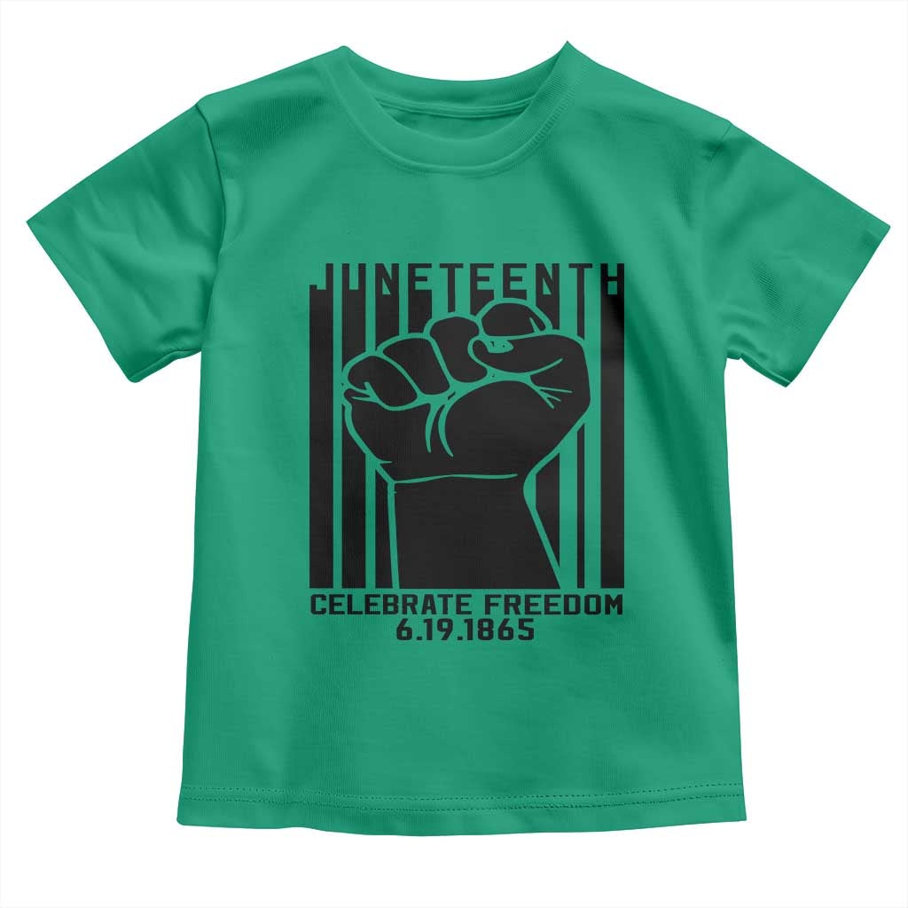 Juneteenth 1865 Independence Toddler T Shirt Celebrate Freedom Raised Fist