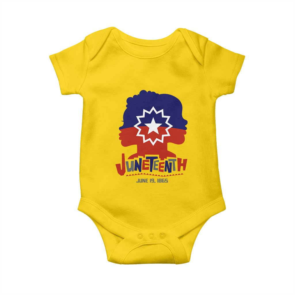 Juneteenth Flag Baby Onesie Celebrating Black Freedom Day 1865