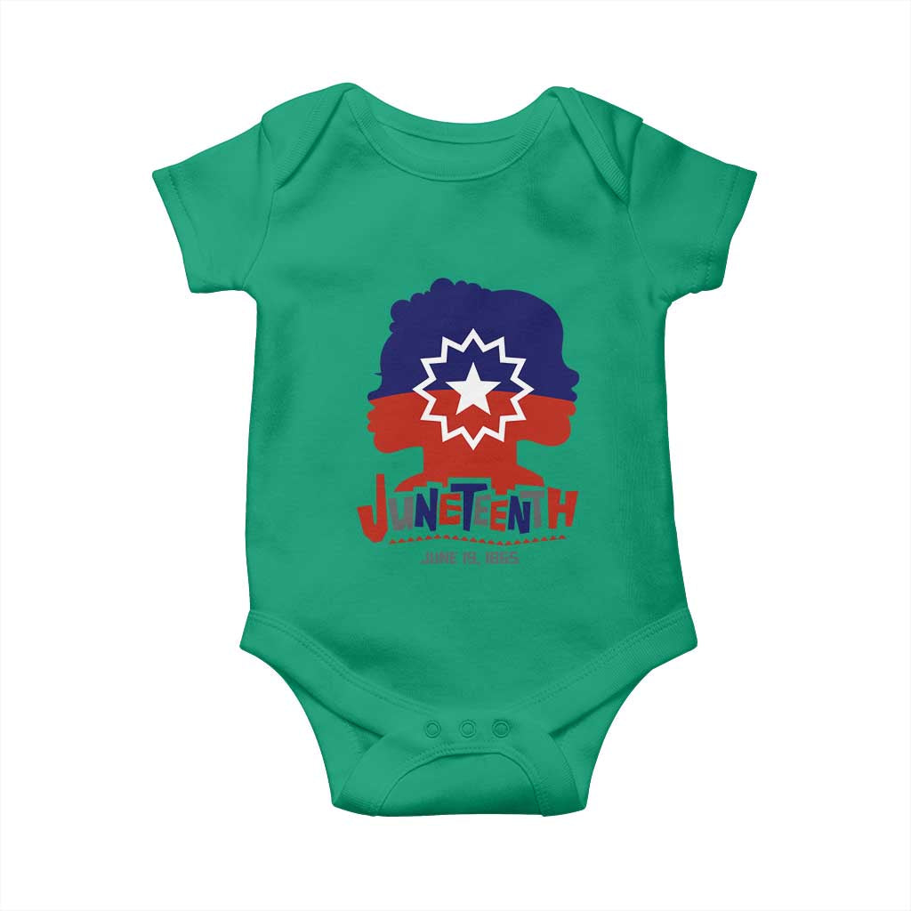 Juneteenth Flag Baby Onesie Celebrating Black Freedom Day 1865