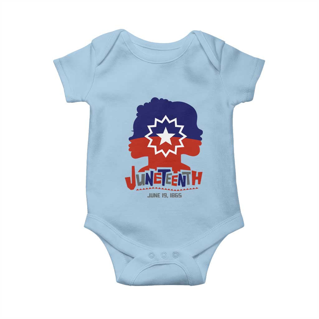 Juneteenth Flag Baby Onesie Celebrating Black Freedom Day 1865