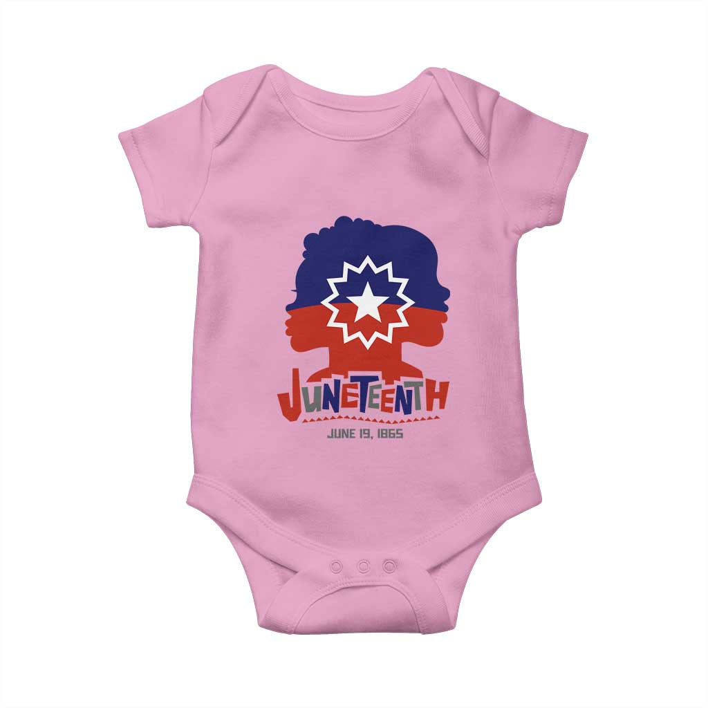 Juneteenth Flag Baby Onesie Celebrating Black Freedom Day 1865