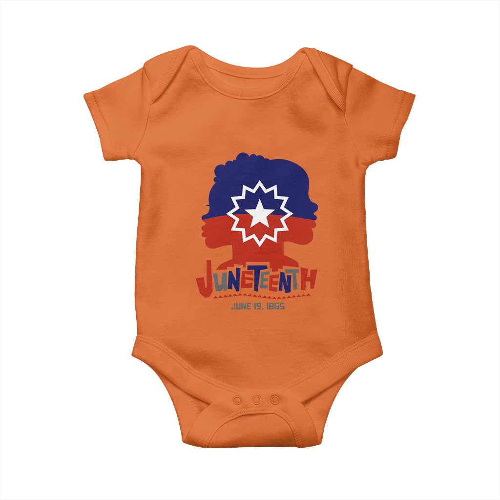 Juneteenth Flag Baby Onesie Celebrating Black Freedom Day 1865