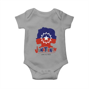 Juneteenth Flag Baby Onesie Celebrating Black Freedom Day 1865