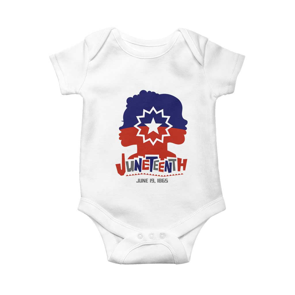 Juneteenth Flag Baby Onesie Celebrating Black Freedom Day 1865