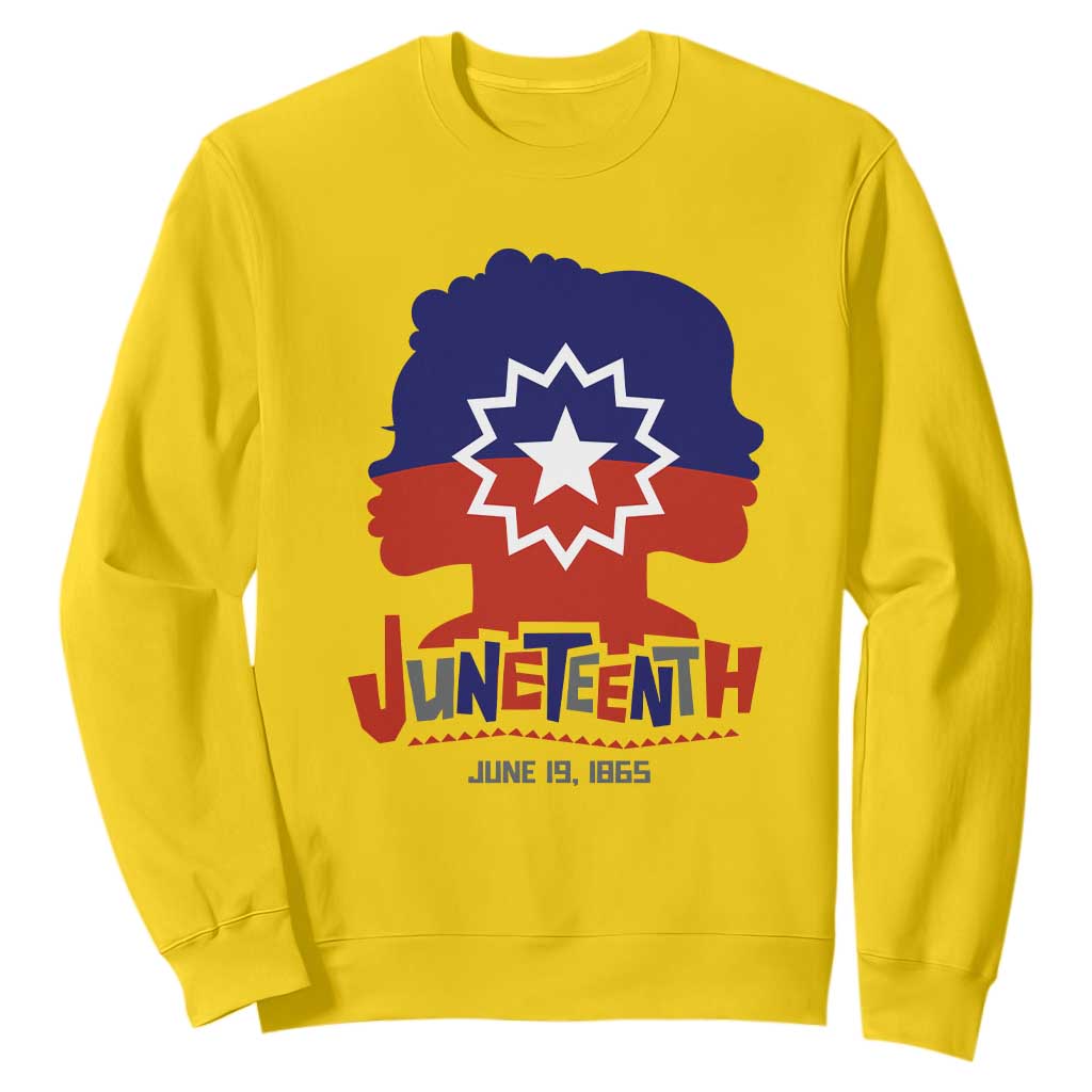 Juneteenth Flag Sweatshirt Celebrating Black Freedom Day 1865