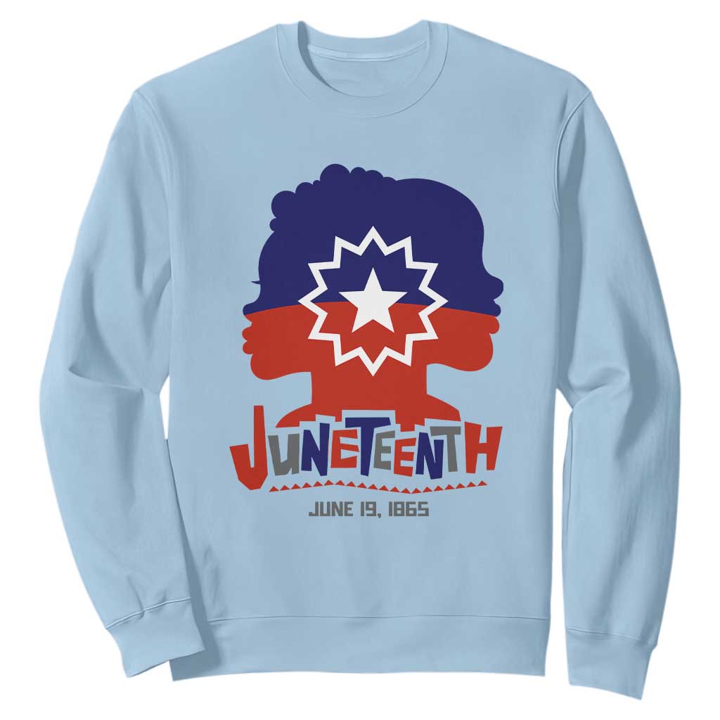 Juneteenth Flag Sweatshirt Celebrating Black Freedom Day 1865