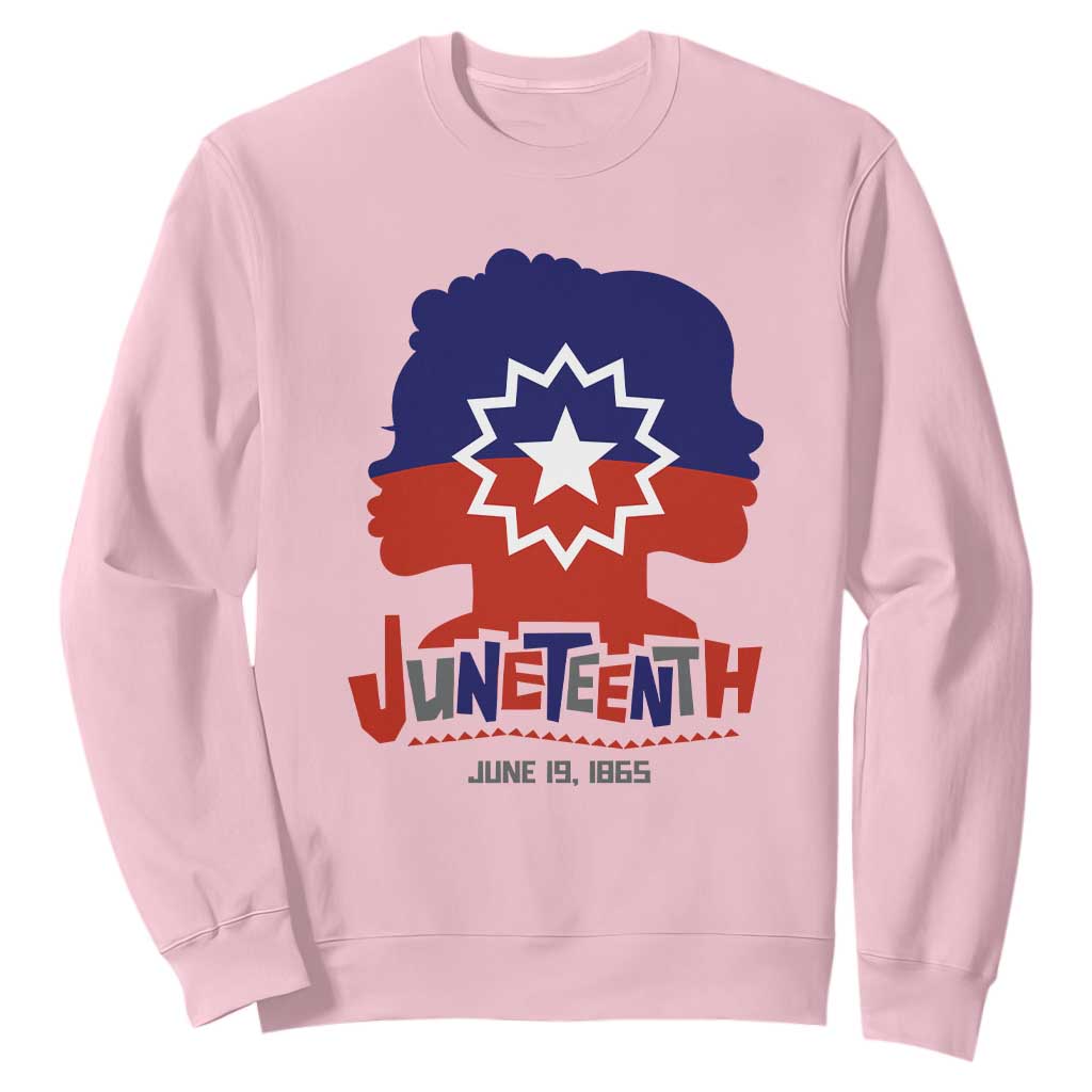 Juneteenth Flag Sweatshirt Celebrating Black Freedom Day 1865