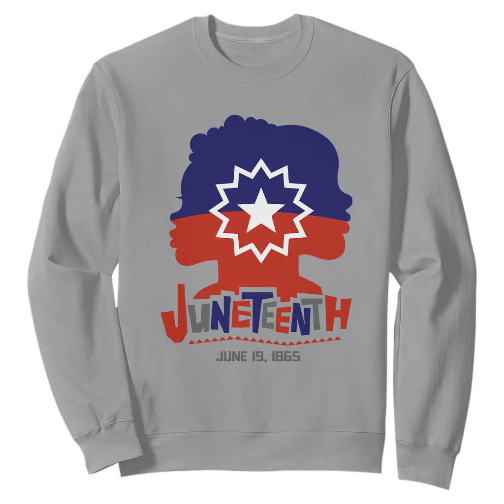 Juneteenth Flag Sweatshirt Celebrating Black Freedom Day 1865