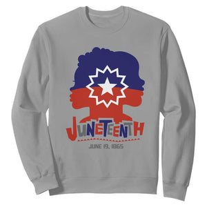 Juneteenth Flag Sweatshirt Celebrating Black Freedom Day 1865