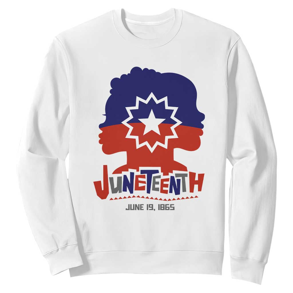 Juneteenth Flag Sweatshirt Celebrating Black Freedom Day 1865