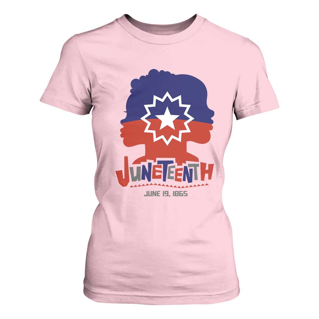 Juneteenth Flag T Shirt For Women Celebrating Black Freedom Day 1865