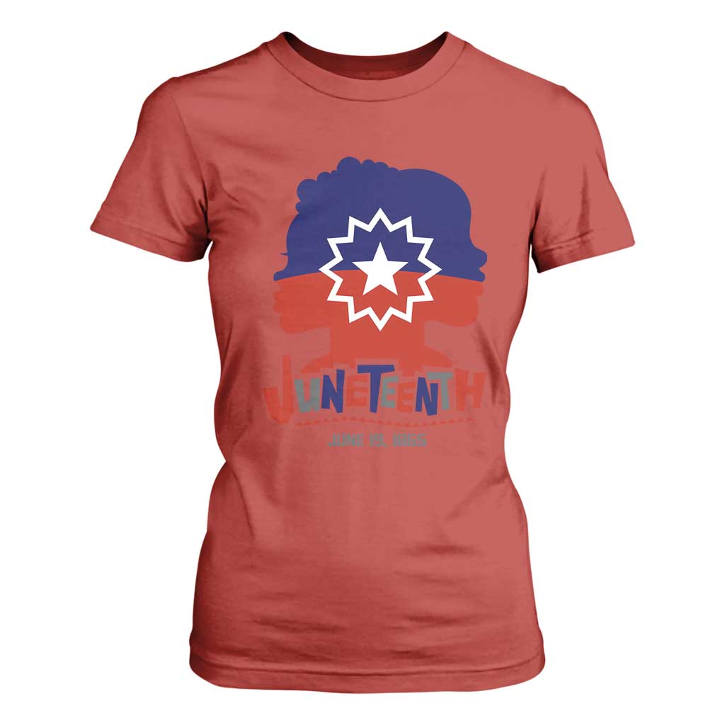 Juneteenth Flag T Shirt For Women Celebrating Black Freedom Day 1865