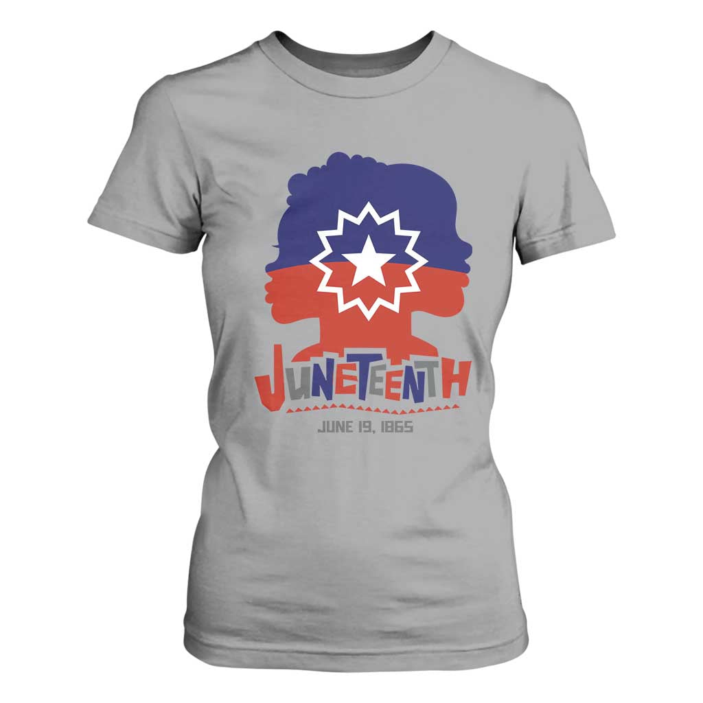 Juneteenth Flag T Shirt For Women Celebrating Black Freedom Day 1865