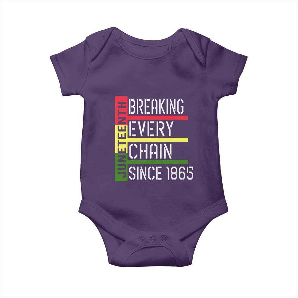 Juneteenth 1865 Baby Onesie Breaking Every Chain