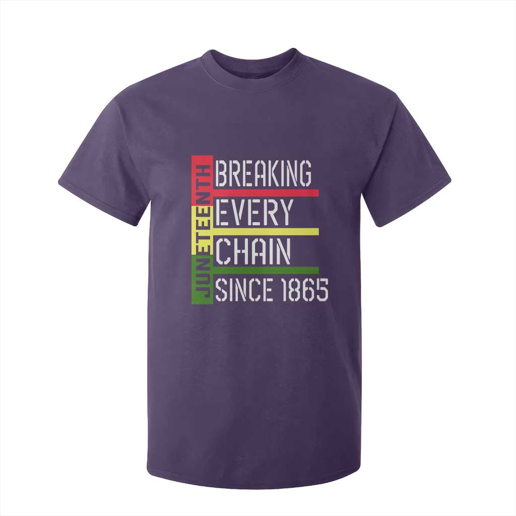 Juneteenth 1865 T Shirt For Kid Breaking Every Chain