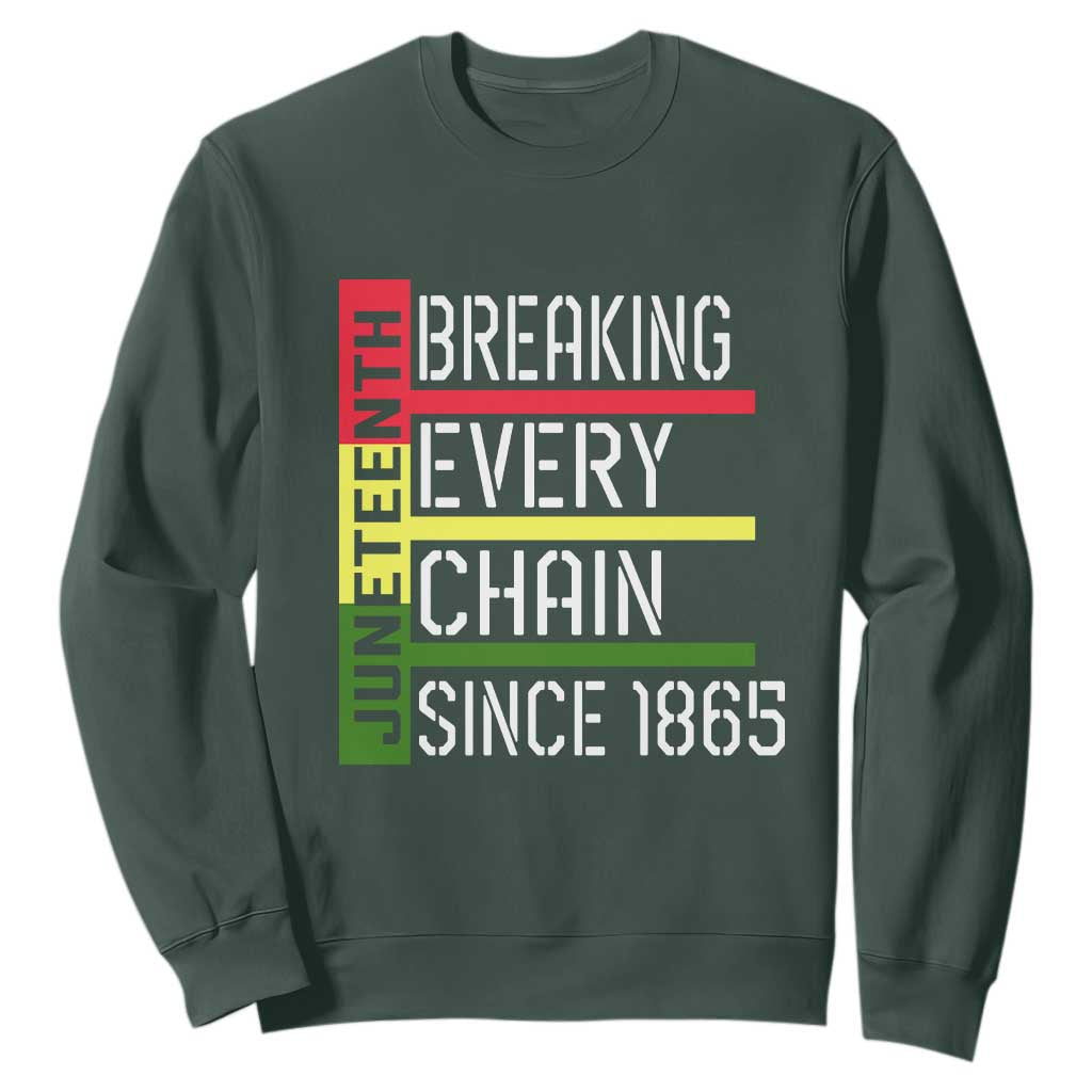 Juneteenth 1865 Sweatshirt Breaking Every Chain