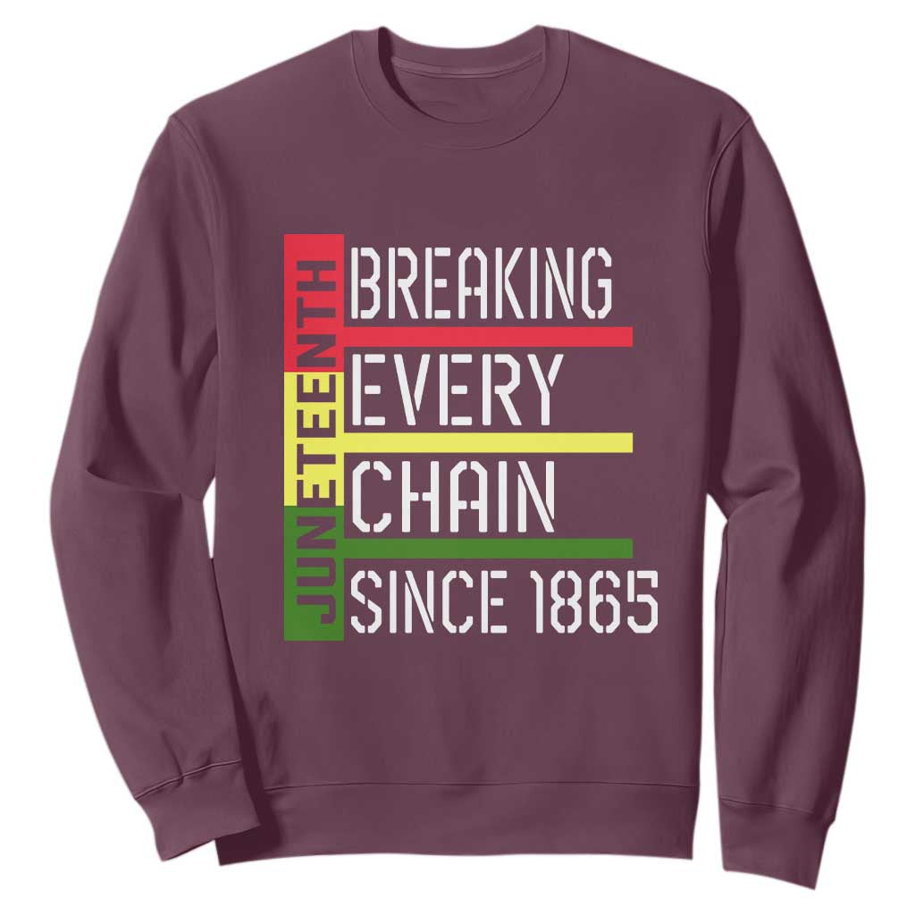 Juneteenth 1865 Sweatshirt Breaking Every Chain