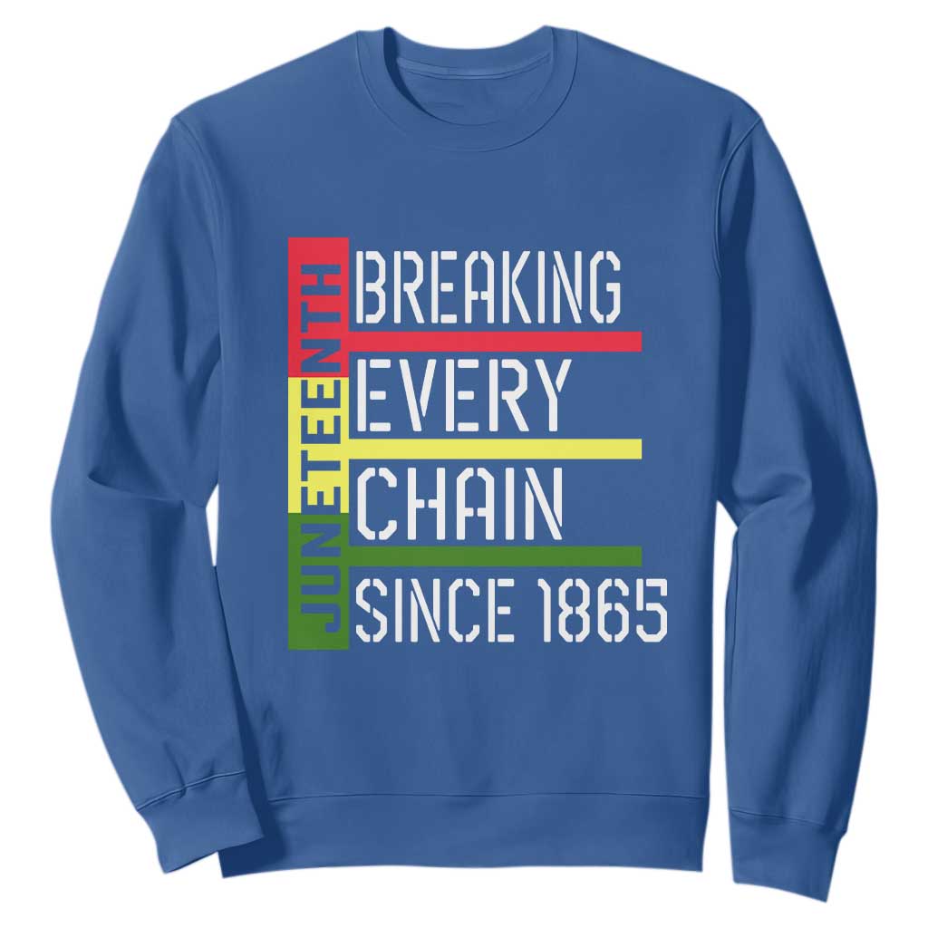 Juneteenth 1865 Sweatshirt Breaking Every Chain