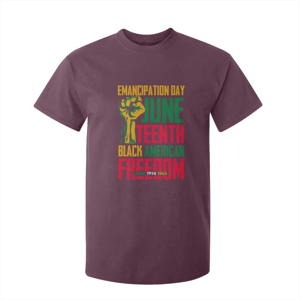 Emancipation Day T Shirt For Kid Juneteenth Black American Freedom Since 1865