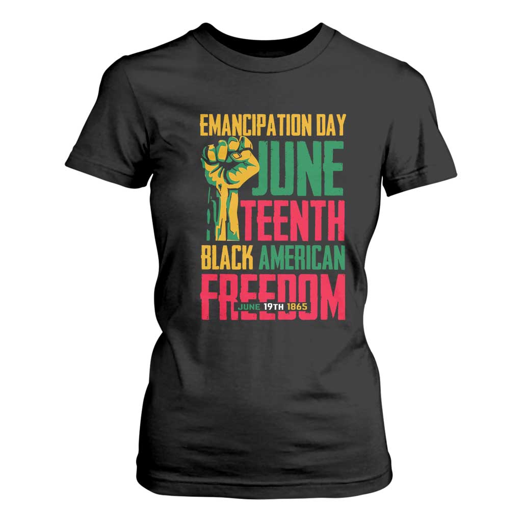 Emancipation Day T Shirt For Women Juneteenth Black American Freedom Since 1865