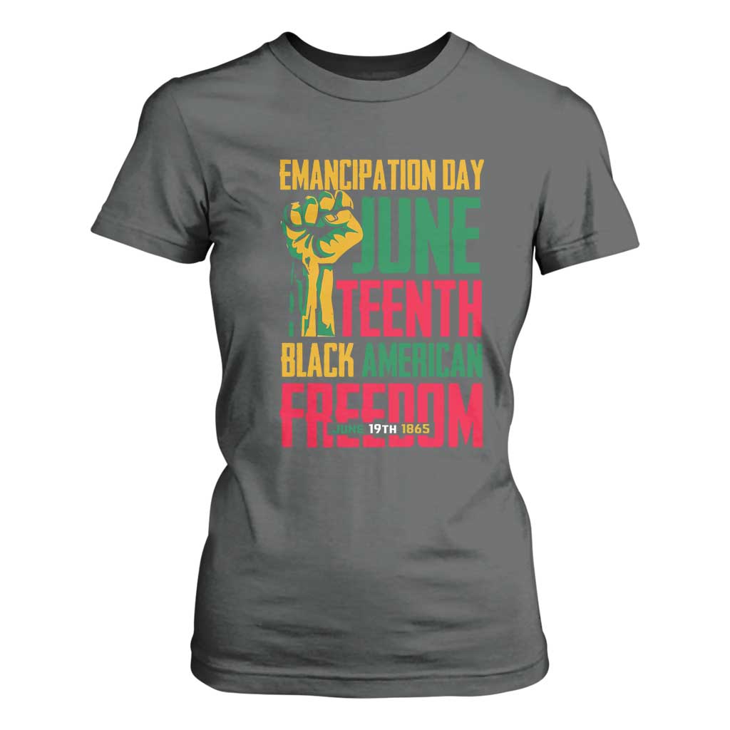 Emancipation Day T Shirt For Women Juneteenth Black American Freedom Since 1865