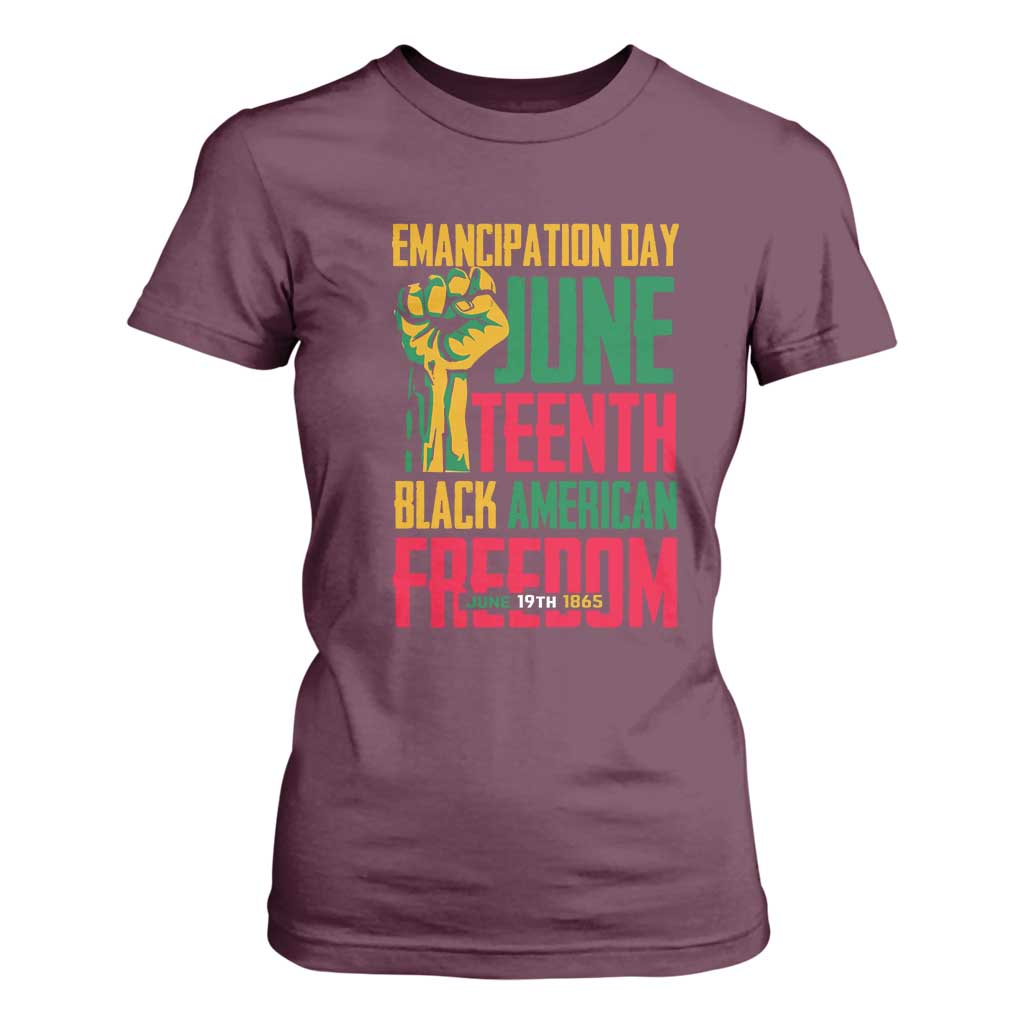Emancipation Day T Shirt For Women Juneteenth Black American Freedom Since 1865