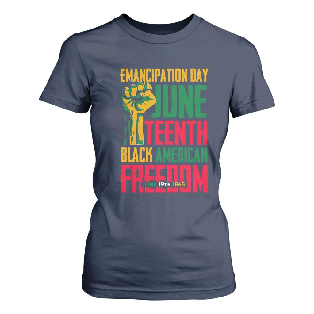 Emancipation Day T Shirt For Women Juneteenth Black American Freedom Since 1865