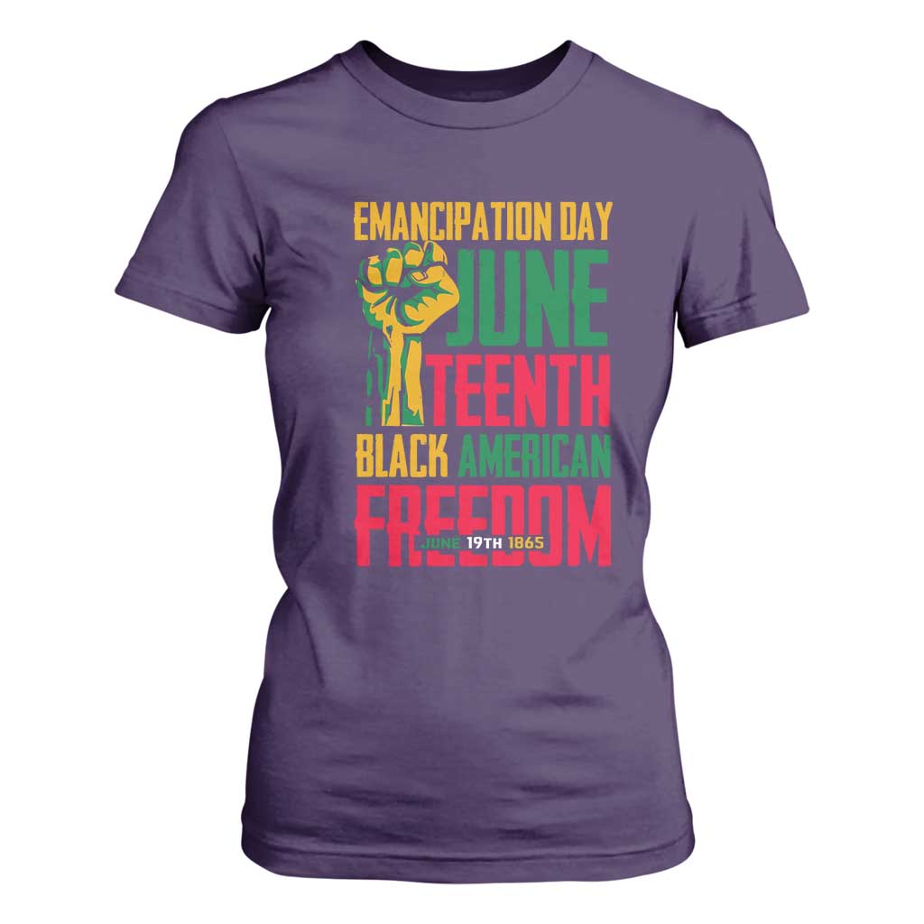 Emancipation Day T Shirt For Women Juneteenth Black American Freedom Since 1865
